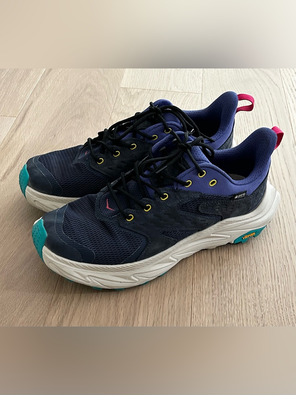 HOKA Anacapa 2 Low GTX Hiking Shoes Navy/Iris - Women’s 10.5 / Men’s 9.5